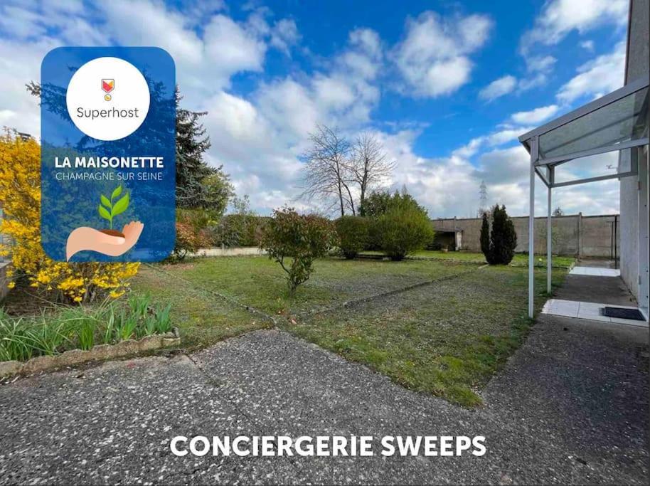 Maisonnette - Jardin Exterieur Champagne-sur-Seine Bagian luar foto